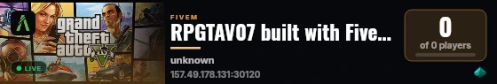 RPGTAV07 built with FiveM Basic Server! live status badge