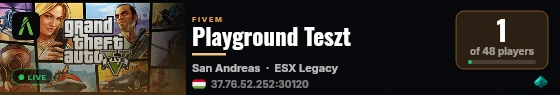 Playground Teszt live status badge