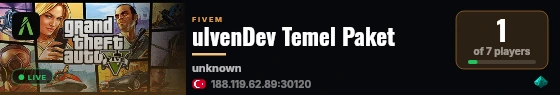ulvenDev Temel Paket live status badge