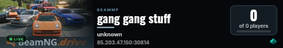 gang gang stuff live status badge