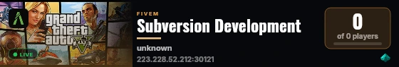 Subversion Development live status badge