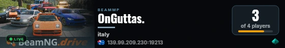OnGuttas. live status badge