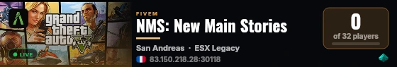 NMS: New Main Stories live status badge