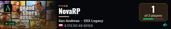 NovaRP live status badge