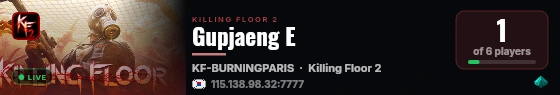 Gupjaeng E live status badge