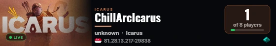 ChillArcIcarus live status badge