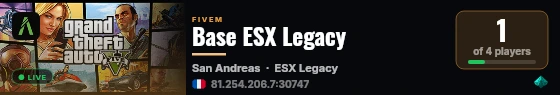 Base ESX Legacy live status badge