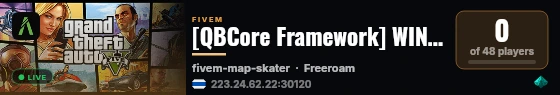 [QBCore Framework] WINTER CITY live status badge