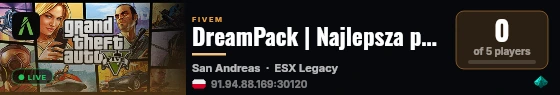 DreamPack | Najlepsza paczka na twój serwer! live status badge