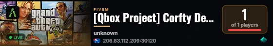 [Qbox Project] Corfty Dev Server live status badge