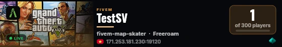 TestSV live status badge
