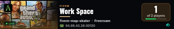 Work Space live status badge