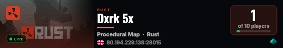 Dxrk 5x live status badge