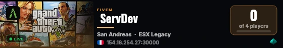  ServDev live status badge
