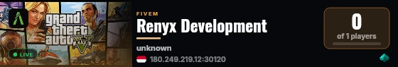 Renyx Development live status badge