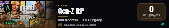 Gen-Z RP live status badge