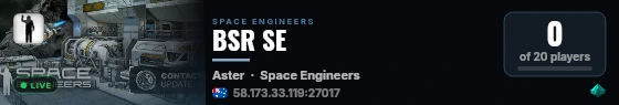 BSR SE live status badge