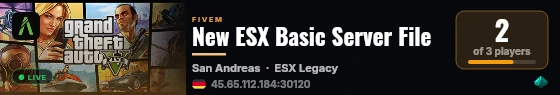 New ESX Basic Server File live status badge