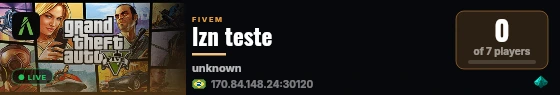 ^6Server Teste #WIPOU HOJE 27-08 live status badge