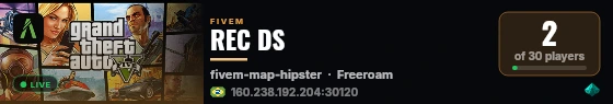 REC DS live status badge