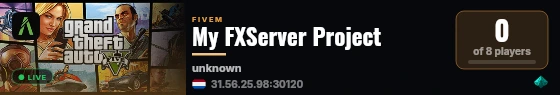 My FXServer Project live status badge