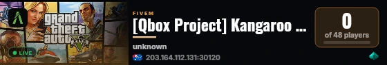 [Qbox Project] Kangaroo Gaming live status badge