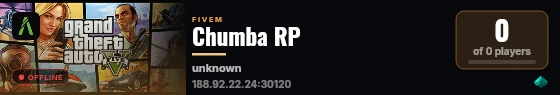 Chumba RP live status badge