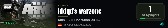 iddqd's warzone live status badge