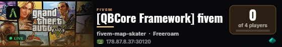 [QBCore Framework] fivem live status badge