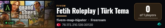 Fetih Roleplay | Türk Tema live status badge