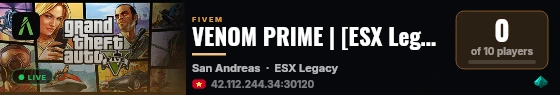 VENOM PRIME | [ESX Legacy] live status badge