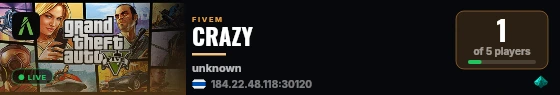 CRAZY live status badge