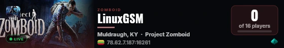 LinuxGSM live status badge