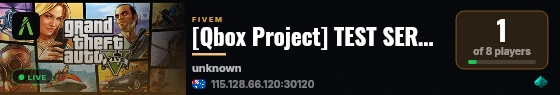 [Qbox Project] TEST SERVER live status badge