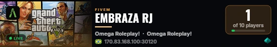 EMBRAZA RJ live status badge