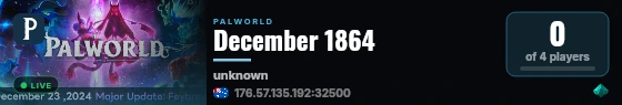 December 1864 live status badge