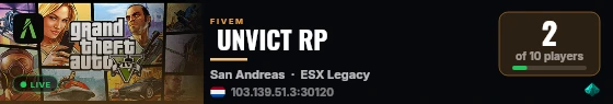  UNVICT RP live status badge
