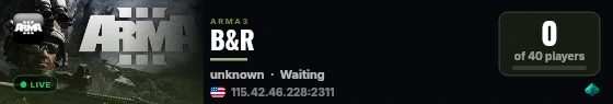 B&R live status badge