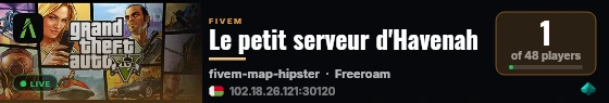Le petit serveur d'Havenah live status badge
