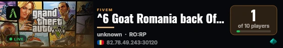 ^6 Goat Romania back Official ➜ ^6StaffFree ^6 live status badge