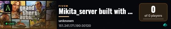 Mikita_server built with FiveM Basic Server! live status badge