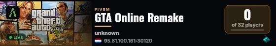 [FiveM Basic Server] myserver live status badge