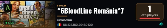 ^6BloodLine România^7 live status badge