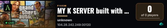 MY K SERVER built with Qbox Project by The Community! live status badge