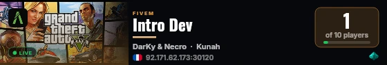 Intro Dev live status badge