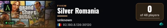 Silver Romania live status badge