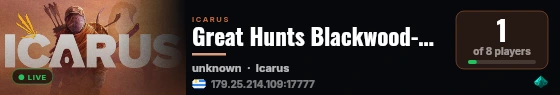 Great Hunts Blackwood-Sin live status badge