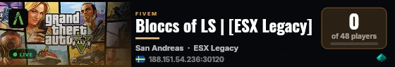 Bloccs of LS | [ESX Legacy] live status badge