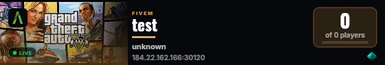 test live status badge