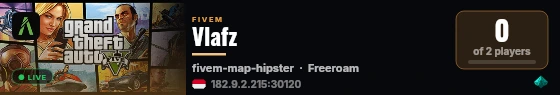 Vlafz live status badge